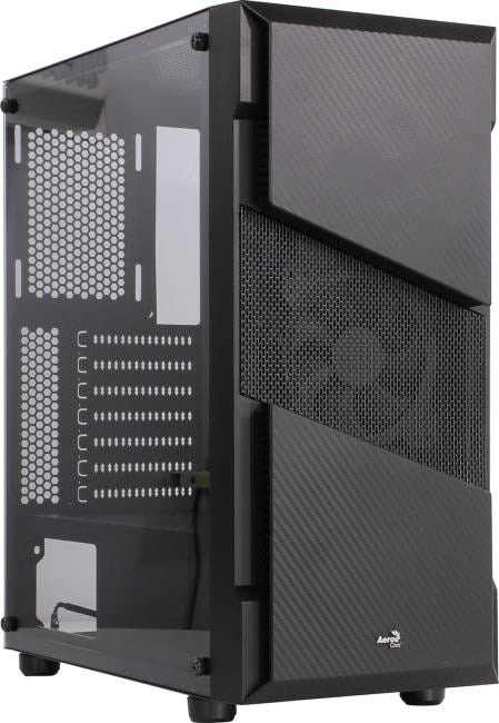 Miditower Aerocool <Menace Saturn FRGB-G-BK-V1> ATX  без  БП