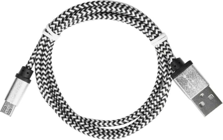 CC-mUSB2sr1m Кабель USB2.0 Cablexpert CC-mUSB2sr1m, AM/MicroUSB, медь, нейлон.оплетка, алюмин.разъемы, Pro, 1м, черн-бе