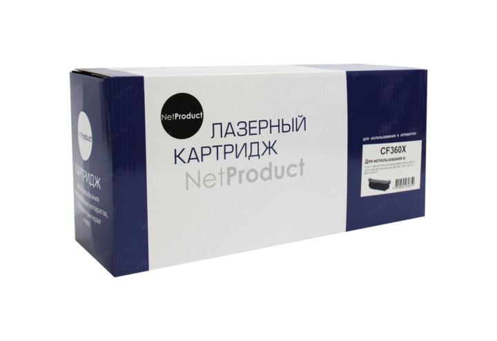 Картридж лазерный NetProduct N-CF360X, для HP CLJ Enterprise M552/M553, Bk, 12,5K