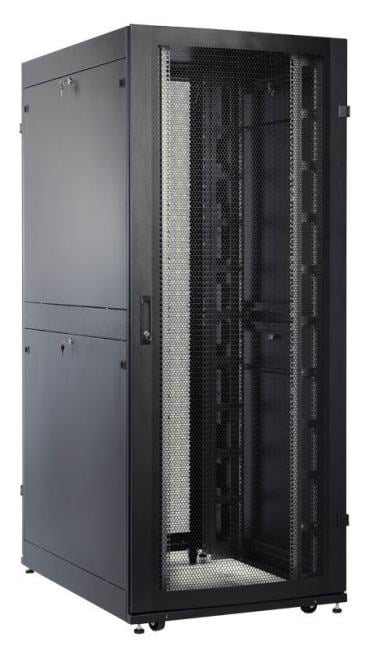 ЦМО (ШТК-СП-48.8.10-48АА-9005) Шкаф серверный ПРОФ напольный 48U  (800x1000)  дверь  перфор., черный