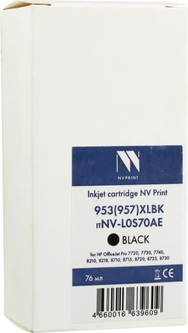-/ Струйный картридж NV Print 953(957)XLBK (NV-L0S70AE)  Black для HP OfficeJet Pro 7720, 7730, 7740, 8210, 8218, 8710, 8715, 8720, 8725, 8730 (2000 стр) совместимый