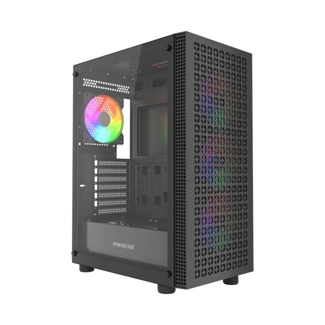Корпус Powercase Mistral EA18, Tempered Glass, 4x 120mm ARGB PWM Fan, чёрный, ATX (CMAEA18-A4)