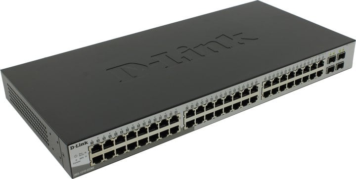 Коммутатор D-Link Управляемый L2 коммутатор, 48x1000Base-T, 4x1000Base-X SFP, защита от статического электричества до 6 кВ, CLI, консольный порт RJ-45, RPS, поддержка Dying Gasp, мониторинг статуса питания комму