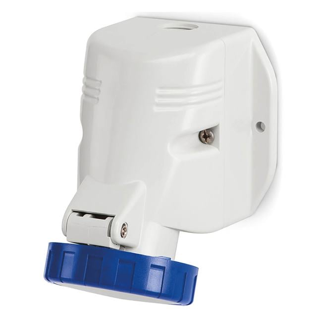 DKC / ДКС DIS5181653T Розетка наружной установки, винтовой зажим, 16A, 2P+E, IP67, 6ч, для сечения кабеля 1,0-2,5мм2, 230В, цвет синий