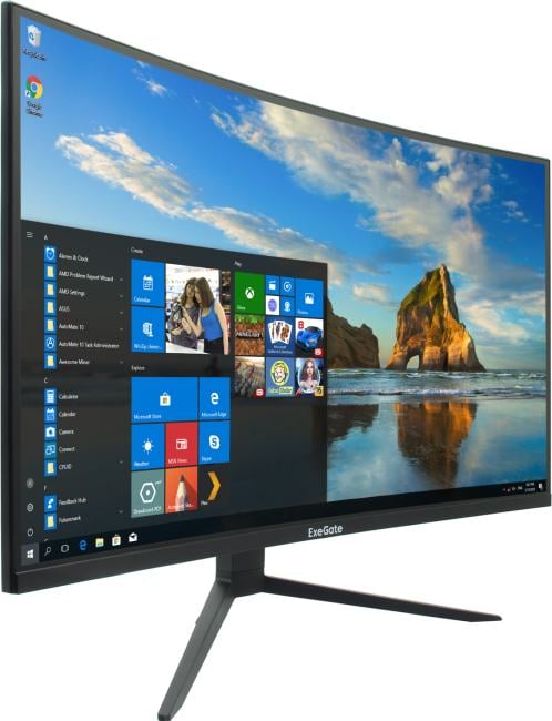 31.5" ЖК монитор ExeGate Combat EC3207TA с поворотом экрана (Curved LCD,  2560x1440,  HDMI,  DP) <EX297503RUSS>