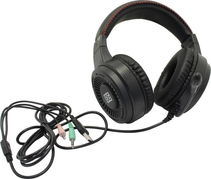 Exegate EX295316RUS Полноразмерные игровые наушники с микрофоном (гарнитура) ExeGate Gaming HS-520G (USB, 2x3.5мм, динамик 40мм, 20-20000Гц, длина кабеля 2.5м, регулировка громкости, RGB подсветка)
