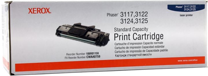 Картридж лазерный Xerox 106R01159 черный для Phaser 3117/3122/3124/3125 3000 стр.(channels)