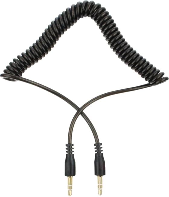CCA-405-6 Кабель аудио спиральный Cablexpert CCA-405-6, Jack 3.5(M)/Jack 3.5(M), 3pin, 1.8 м, черный, пакет
