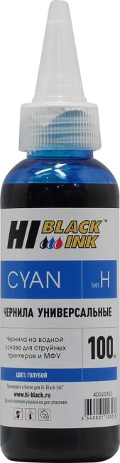 Чернила универсальные Hi-Black <40020302> Cyan  тип H (100мл)