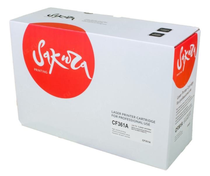 Картридж лазерный Sakura CF361A для HP Color LaserJet Enterprise M553n/553X/553dn HP Color LaserJet Enterprise M552dn, синий, 5000 к.