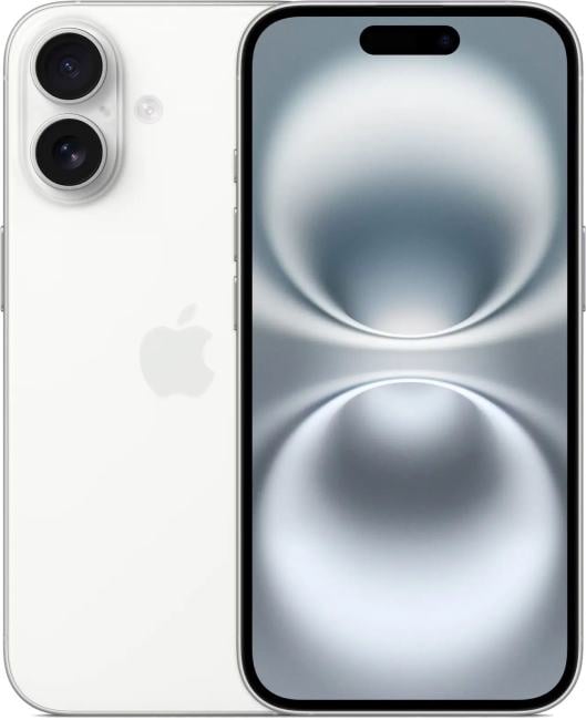 Apple iPhone 16 <MYEF3HN/A 256Gb White> (A18, 6.1" 2556x1179  OLED, 5G+WiFi+BT, 48+12Mpx)