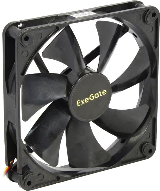 Exegate EX297100RUS Вентилятор 12В DC ExeGate ExtraPower EP14025B3P (140x140x25 мм, 2-Ball (двойной шарикоподшипник), 3pin, 1600RPM, 31dBA)