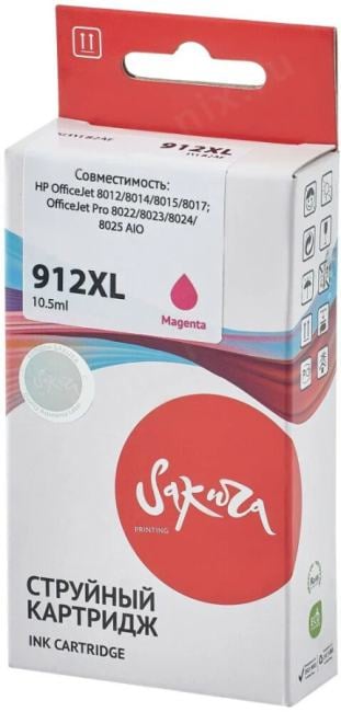 SI3YL82AE 3YL82AE (№912XL Magenta) Sakura струйный картридж для HP, пурпурный, 10,5 мл., 825 к.