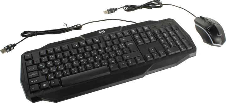 SVEN Комплект игровой клавиатура + мышь GS-9100 (104кл.+12Fn, 800-1600 DPI, 3+1кн., подсветка)
