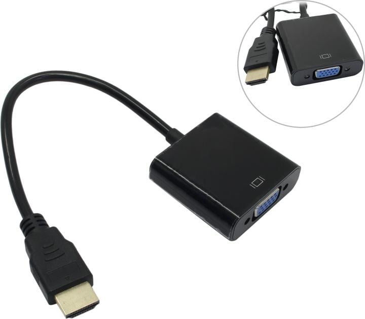 Переходник HDMI (M) - VGA (F), 0.2м, Espada EHdmiVgawo