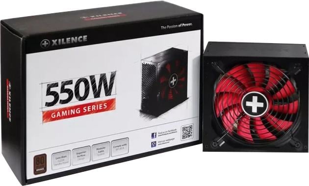 XILENCE Блок питания XILENCЕ  550W Gaming series, XP550R10 (XN215), 80+ Bronze, APFC Fan: 120mm  20 + 4 pin, 4+4 pin CPU, 6 SATA, 6+2 pin*2 PCI-E
