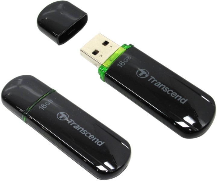 USB накопитель Transcend - Jetflash 600, USB Type A (USB 2.0), 16 ГБ, write speed-12MB/s, read speed-32MB/s, цвет чёрный, TS16GJF600