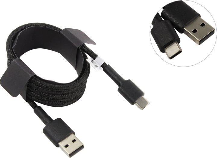 Xiaomi <SJV4109GL Black> Кабель USB A  -->  USB-C  M 1м