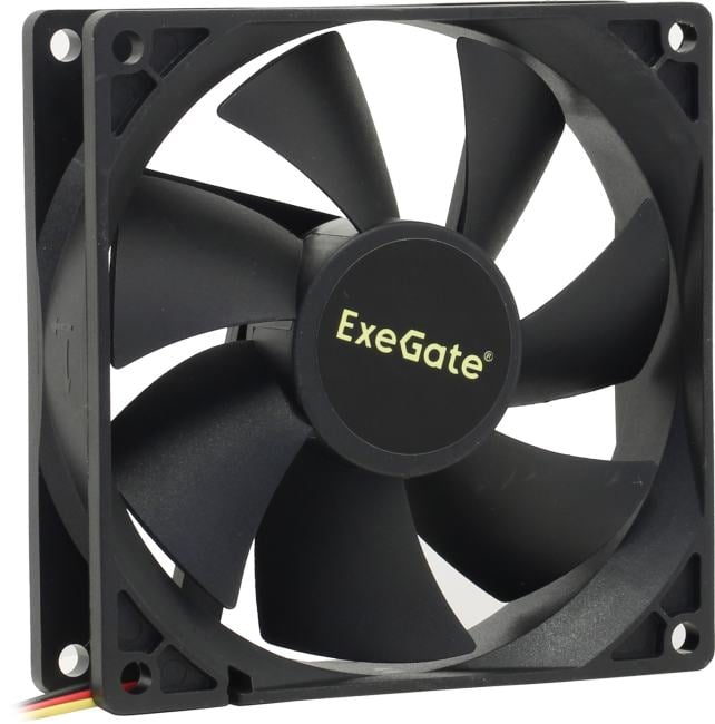Exegate EX288926RUS Вентилятор ExeGate EX09225B3P (92x92x25 мм, 2-Ball (двойной шарикоподшипник), 3pin, 2100RPM, 27dBA)