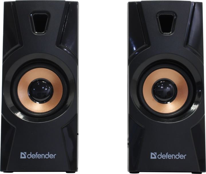 <079693> Акустическая система Defender Aurora S8 (2x4W, проводной пульт ДУ, питание от USB) черный [65408]