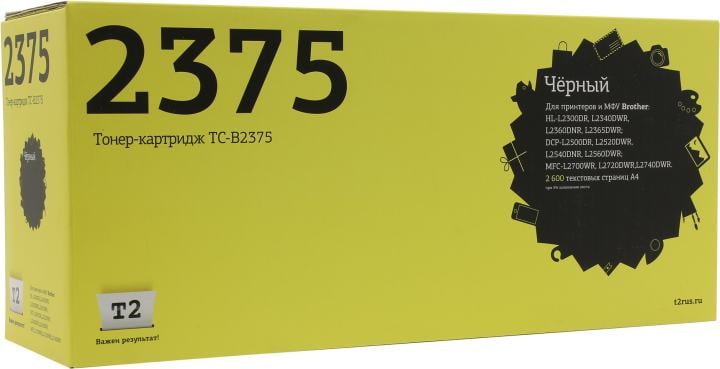 Картридж лазерный T2 TC-B2375, черный, 2600стр, для Brother