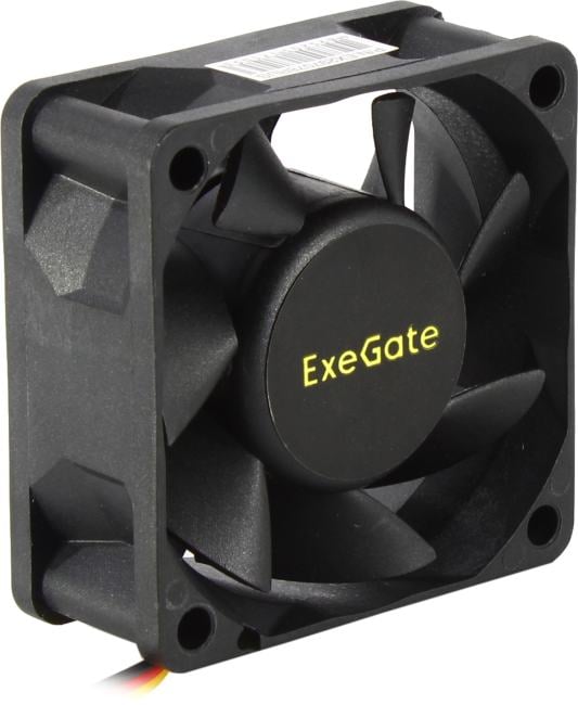 Exegate EX297078RUS Вентилятор 24В DC ExeGate EX06025B3P-24 (60x60x25 мм, 2-Ball (двойной шарикоподшипник), 3pin, 5100RMP, 34,dBA)