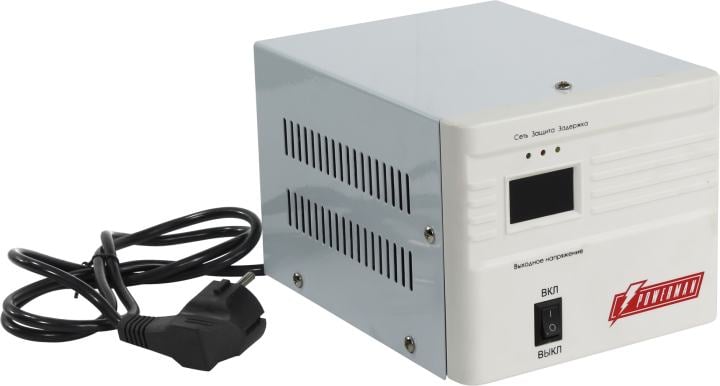 Стабилизатор напряжения PowerMan AVS 1000A 1000 ВА 140-260В выход 220В±5% 1*евророзетка AVS 1000A