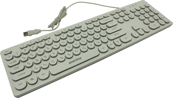 Клавиатура проводная с подсветкой Smartbuy ONE 328 USB белая SBK-328U-W