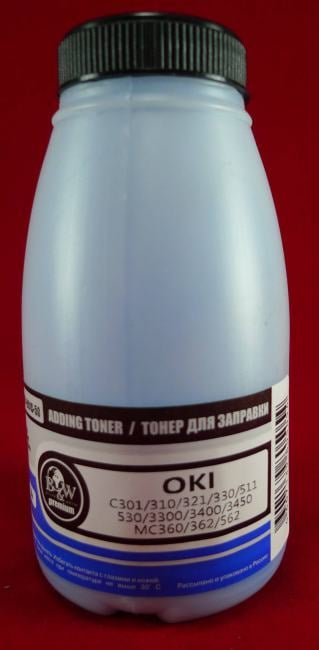 Тонер B&W OPR-801C-50, флакон 50г, голубой, совместимый (OPR-801C-50)