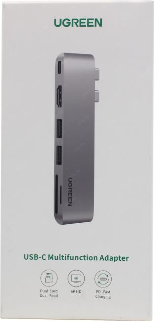 UGREEN CM380 <80856>  2xUSB3.0+USB-C+HDMI+SD/microSD Card Reader