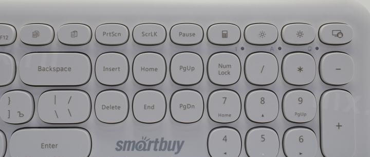 Комплект клавиатура+мышь Smartbuy 666395AG беспроводной, USB, 1000 DPI, белый