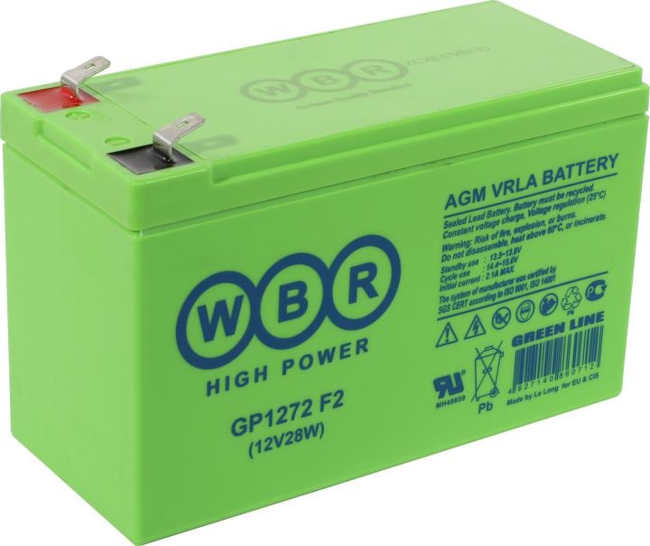 Батарея аккумуляторная для ИБП WBR GP1272 (28W) F2 12V 7.2Ah