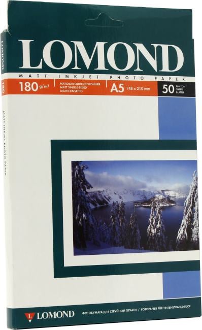 Фотобумага Lomond 0102068, A5, 180 г/м², матовая, 50 л.