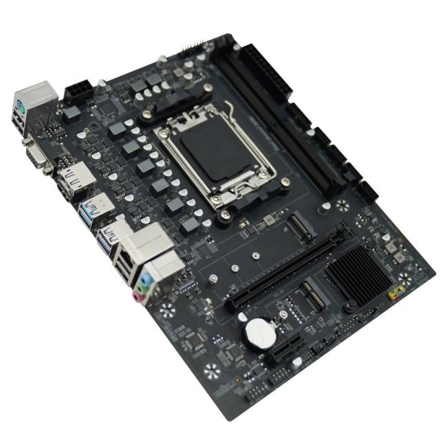 Материнская плата AFOX B650D5-MA-V2, AM5, AMD B650, 2xDDR5, 4xSATA, 1xM.2, 1xPCIe 4.0 x16, 1xPCIe x1, 1xHDMI, 1xDP, 1xVGA, 1x 1Gb LAN, 8xUSB-A (3x3.2 Gen 1, 5x2.0), 3x3.5 мм, 5.1, microATX
