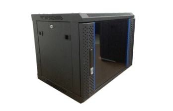 Настенный шкаф Wize Pro [W12U45R] 19", высота 12U, габариты 635х600х450 мм, стеклянная передняя дверь,вентиляция, крепится к стене, макс. вес нагрузки 60кг, сталь, черный (не совместим с Fan 2), возможна установка на ножках (опционально)