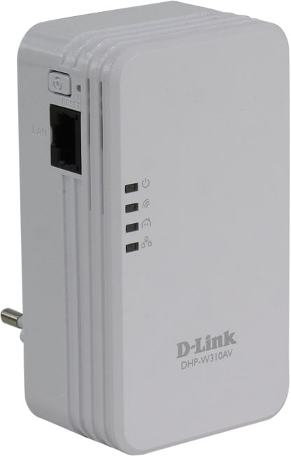 D-Link <DHP-W310AV /C1A> PowerLine AV 500 Wireless N Extender (1UTP,802.11b/g/n, 300Mbps, Powerline 500Mbps)