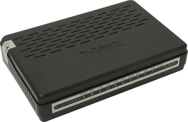 Маршрутизатор/ DVG-N5402SP/2S1U N300 Wi-Fi Router, 100Base-TX WAN, 4x100Base-TX LAN, 2x5dBi internal antennas, 2xFXS+USB ports, 3G/LTE support