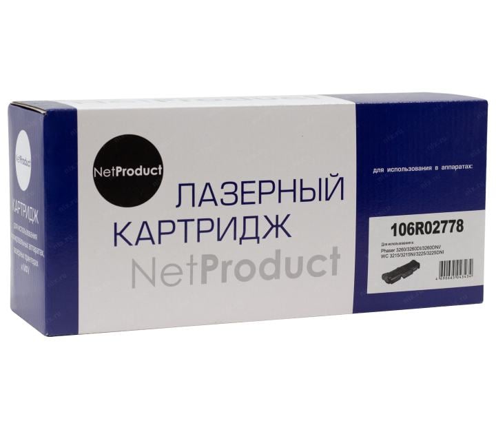 Тонер-картридж NetProduct N-106R02778, для Xerox Phaser 3052/3260, 3K
