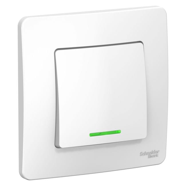 Schneider Electric Blanca <BLNVS010111> Выключатель (1клав., с  подсветкой,внут.,  белый)