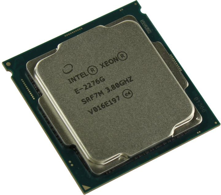 Intel Xeon E-2276G (6 ядер 3,8 GHz(Turbo Boost 4.9 GHz), HT, cache 12 MB, DDR4-2666, 80W)